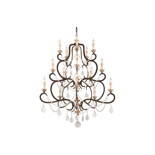 Carolus 15 Light 43 inch Parisian Bronze Chandelier Ceiling Light
