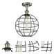 Lake Placid 1 Light 10 inch Satin Nickel Semi-Flush Mount Ceiling Light