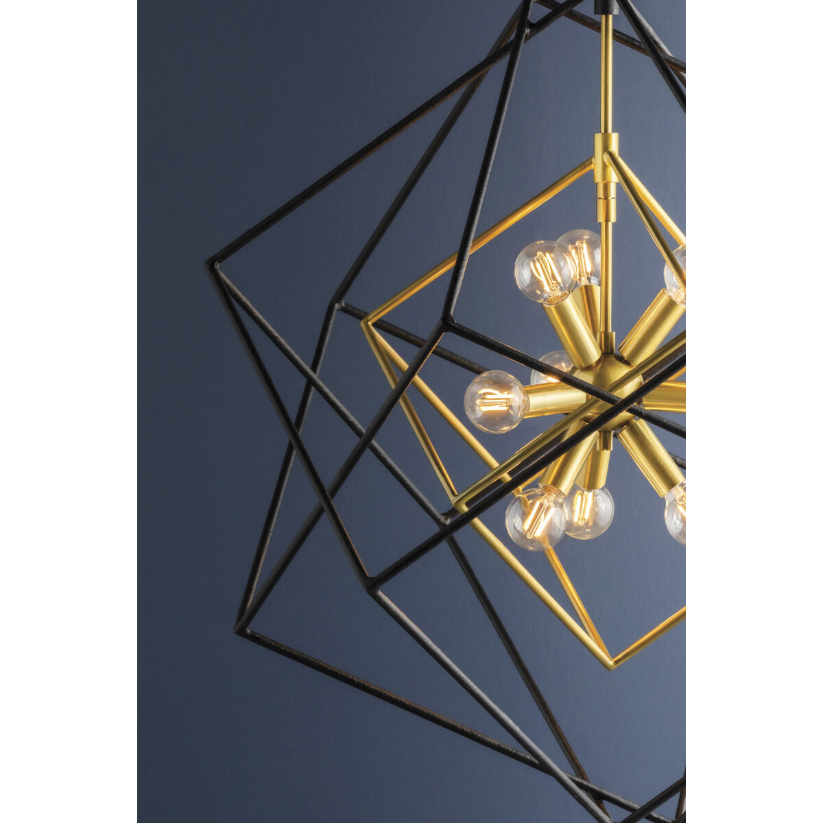Roundout 9 Light 26 inch Aged Brass Pendant Ceiling Light