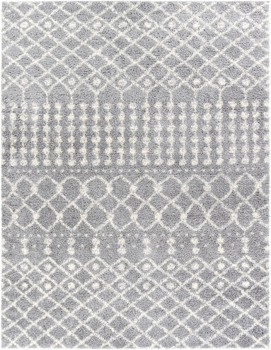Deluxe Shag 123 X 94 inch Medium Gray Rug in 8 x 10, Rectangle