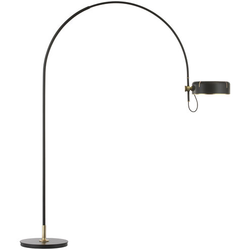 Thomas O'Brien Oso 75 inch 18 watt Modern Iron and Hand-Rubbed Antique Brass Arc Reading Floor Lamp Portable Light