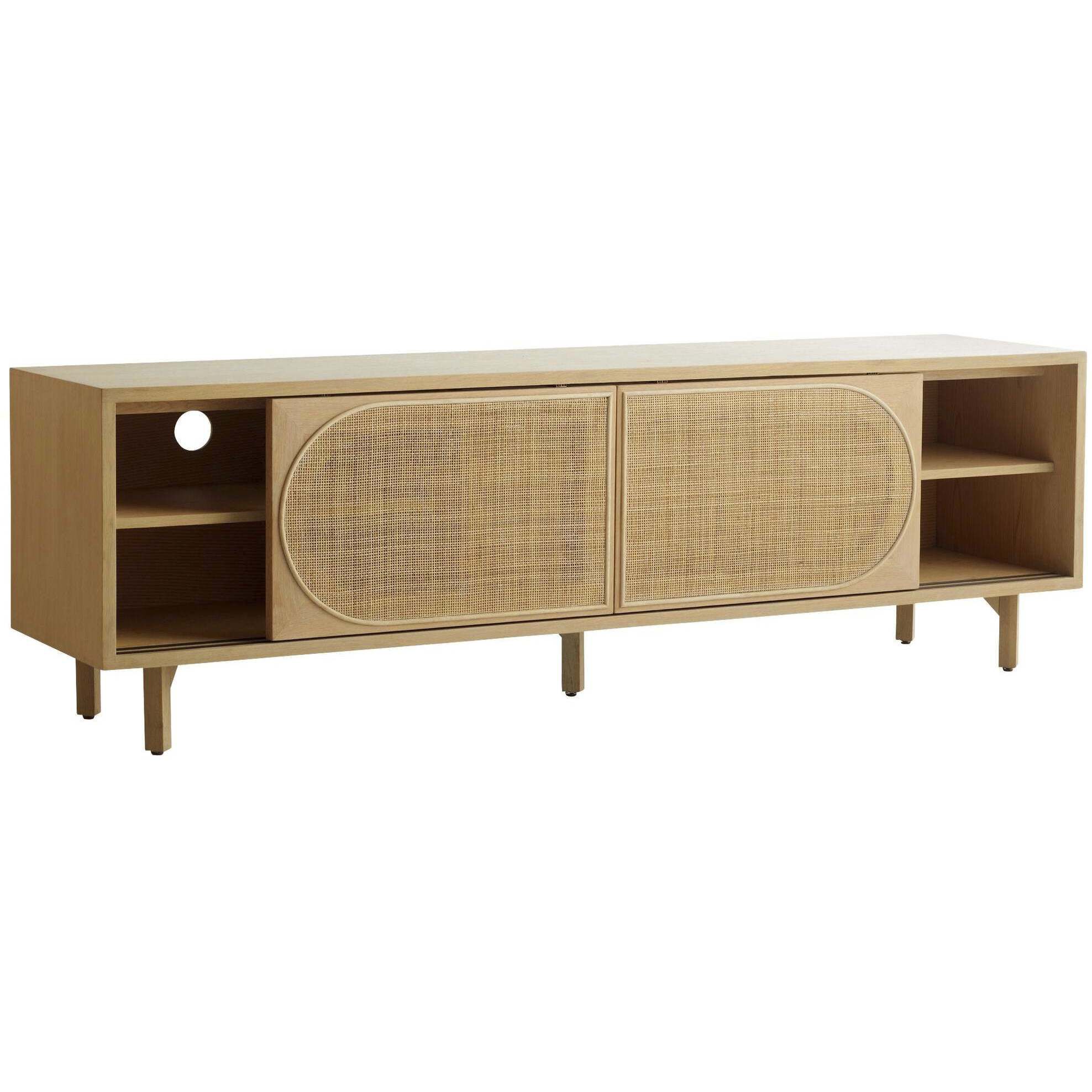 Lamu 78 inch Oak Media Cabinet