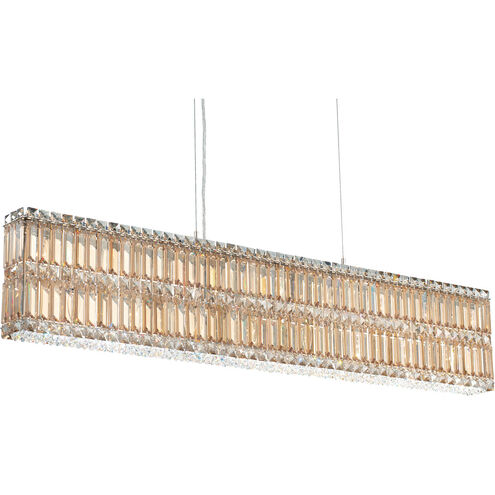 Quantum 17 Light 47 inch Stainless Steel Pendant Ceiling Light in Swarovski