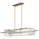 Etch 4 Light 54 inch White Pendant Ceiling Light in Flax