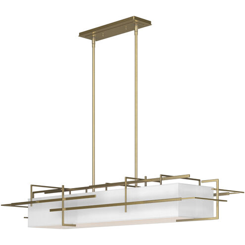Etch 4 Light 54 inch Modern Brass Pendant Ceiling Light in Natural Anna