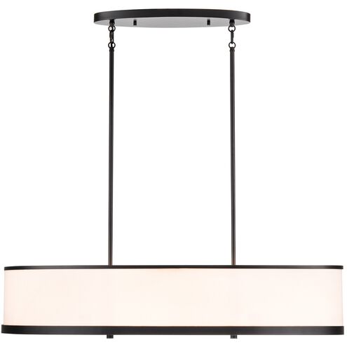 High Street 8 Light 38 inch Black Pendant Ceiling Light
