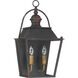 Christoff 2 Light 11.5 inch Antique Black Iron Wall Sconce Wall Light