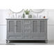 Rhodes 60 X 22 X 35 inch Grey Vanity Sink Set in Gray