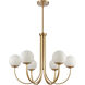 Caroline 6 Light 32 inch Brushed Gold Chandelier Ceiling Light