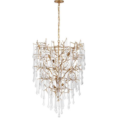 Julie Neill Rayne LED 34 inch Gilded Iron Entry Chandelier Ceiling Light