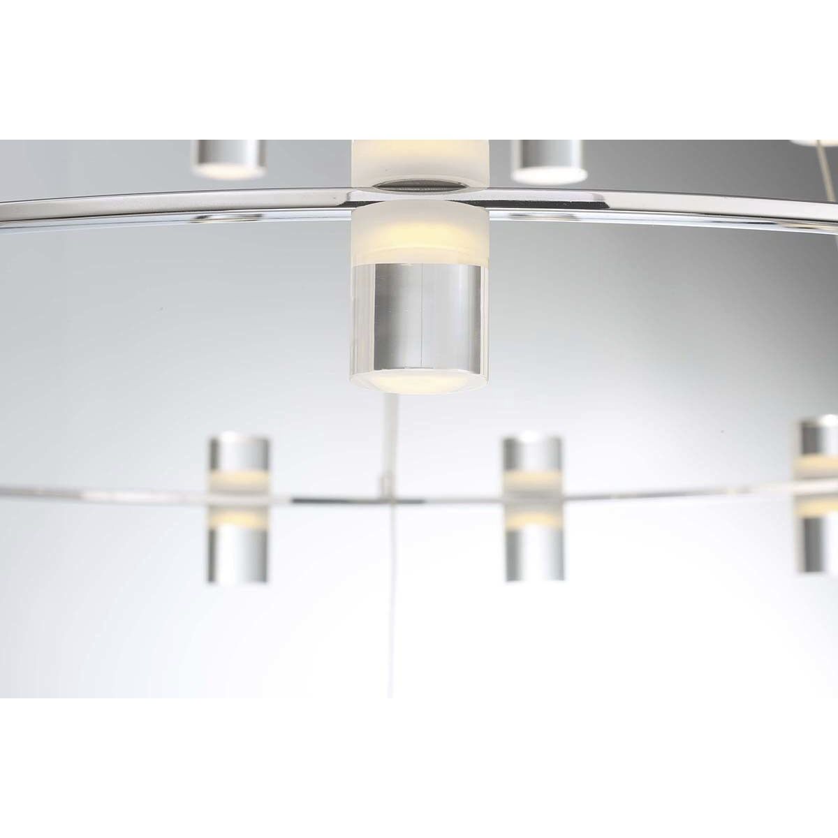Netto LED 32.75 inch Chrome Chandelier Ceiling Light, Medium