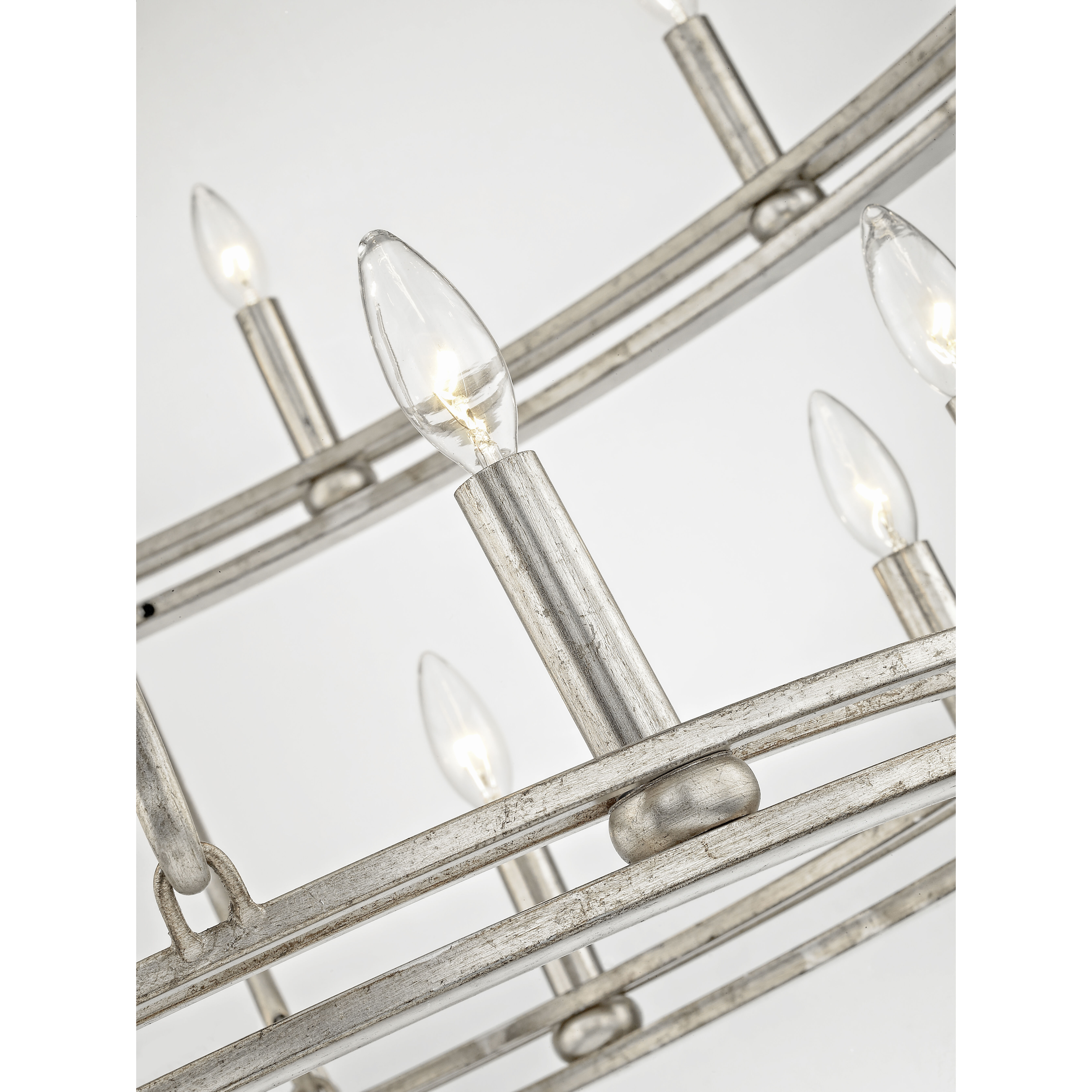 Sutton 20 Light 44 inch Champagne Silver Leaf Chandelier Ceiling Light