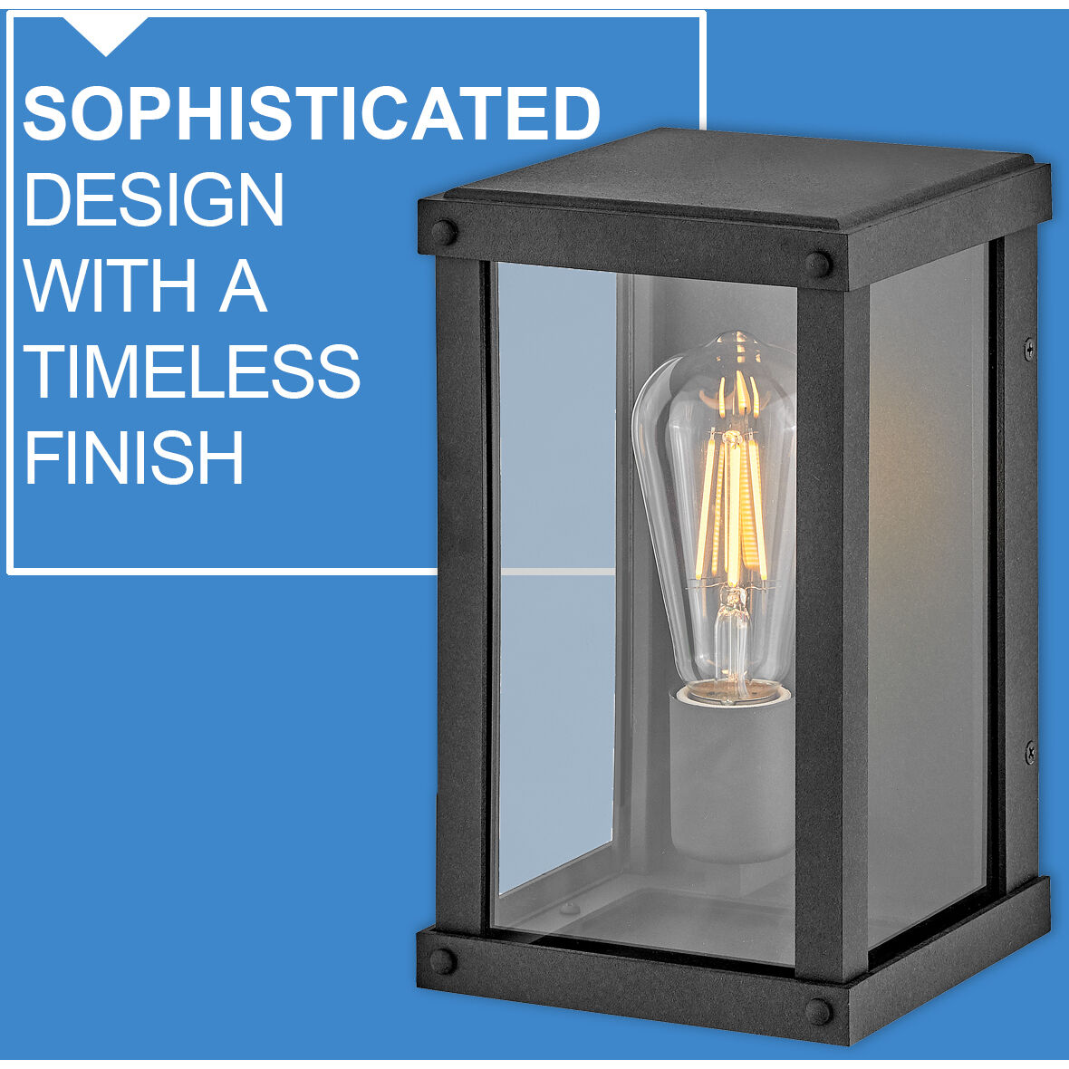 Beckham Outdoor Wall Mount Lantern in Aged Zinc