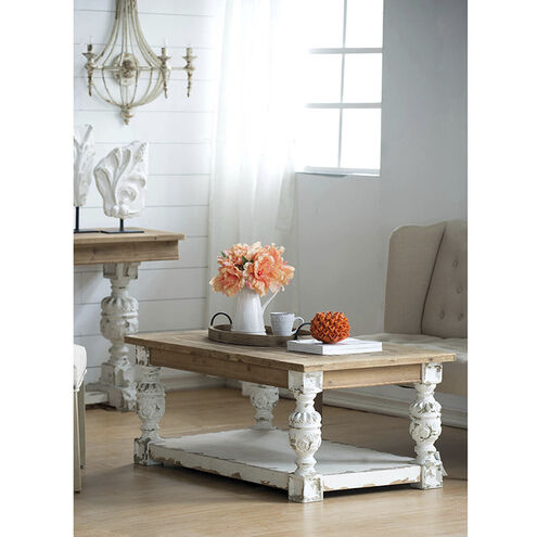Alcott 47.2 X 27.6 inch White/Natural Coffee Table