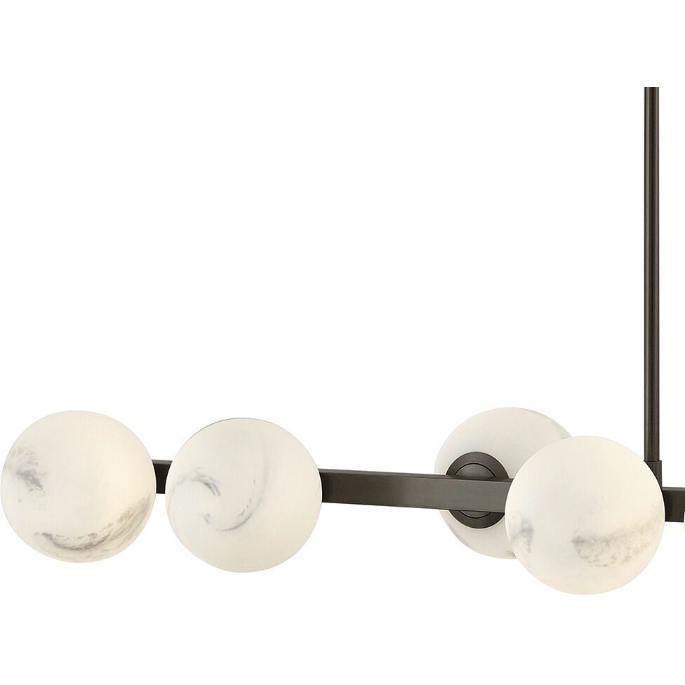 Selene 10 Light 55 inch Black Oxide Linear Pendant Ceiling Light