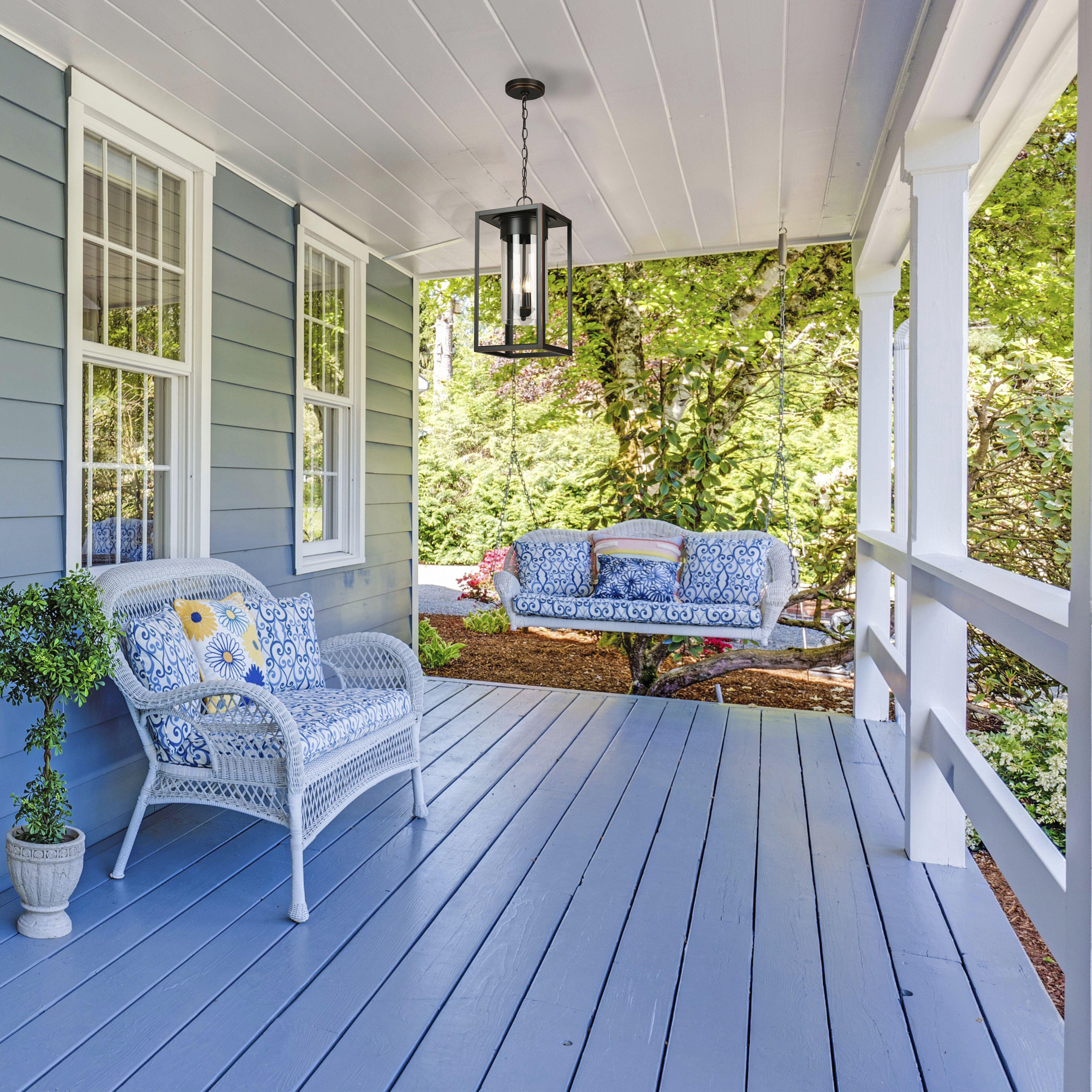 Walker Hill 3 Light 9.37 inch Oil Rubbed Bronze Outdoor Pendant