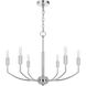 Maxton 6 Light 26 inch Chrome Chandelier Ceiling Light, Candelabra Style