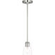 Miles 1 Light 4.5 inch Brushed Nickel Mini Pendant Ceiling Light