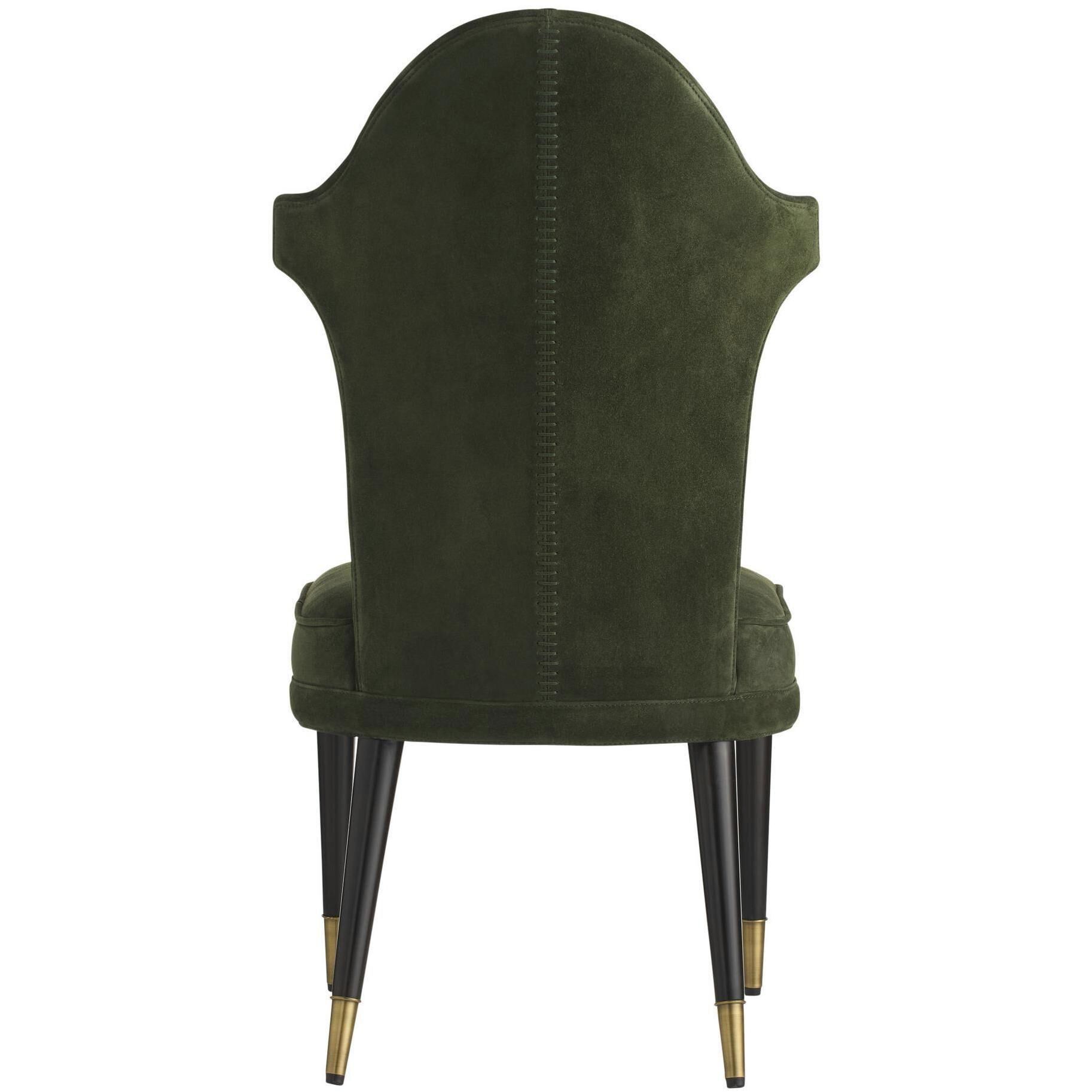 Lincoln Forest and Ebony with Antique Brass Dining Chair