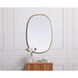 Brynn 30 X 20 inch Brass Mirror in 20 x 30