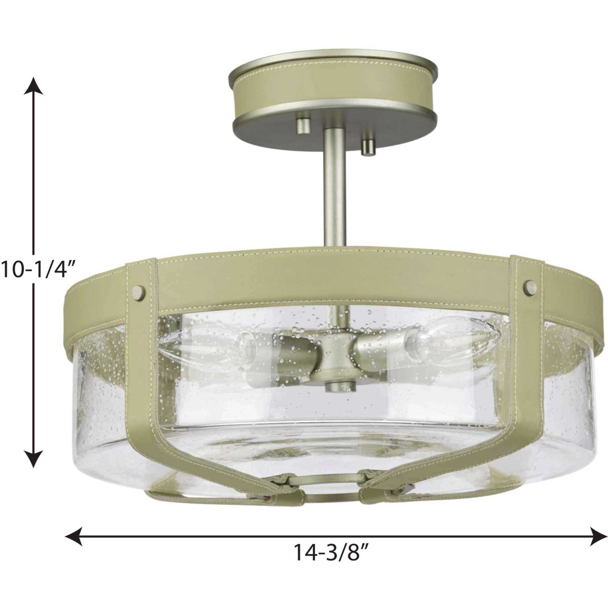 Frenchman Bay 4 Light 14.38 inch Antique Nickel Semi-Flush Mount Ceiling Light, Design Series