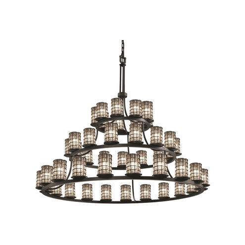 Wire Glass LED 60 inch Dark Bronze Chandelier Ceiling Light