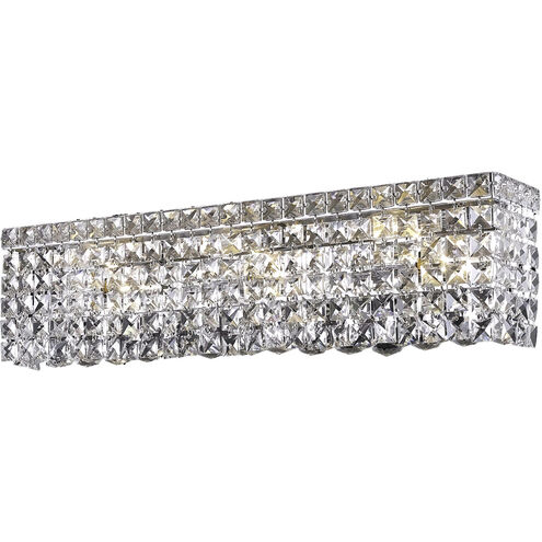 Maxime 6 Light 26 inch Chrome Vanity Light Wall Light in 26" 6 Light, Clear, Royal Cut