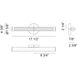 Bowie LED 17.5 inch Matte Black Bath Vanity Light Wall Light