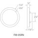 Round LED 5.25 inch Black Flush Mount Ceiling Light in 3500K
