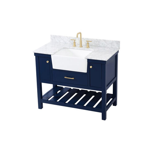 Clement 42 X 22 X 34 inch Blue Bathroom Vanity Cabinet