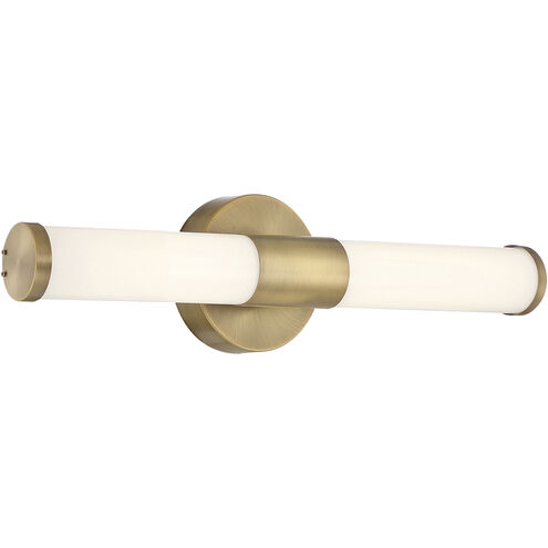 Retreat 1 Light 18 inch Antique Brushed Brass Bath Vanity Wall Light, Small