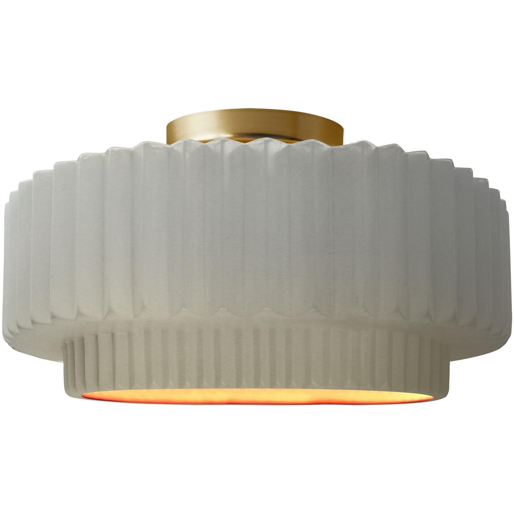 Radiance Collection - Pleated Tier Semi-Flush Ceiling Light, Form+Finish+Function