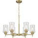 Clarvyn 6 Light 25.5 inch Vintage Brass Chandelier Ceiling Light