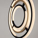 Trilogy LED 15 inch Black and Brass Semi-Flush Mount Ceiling Light