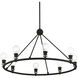 Lansdale 8 Light 34 inch Black with Brushed Nickel Accents Chandelier Ceiling Light