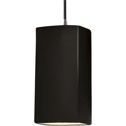 Radiance Collection 1 Light 5.5 inch Brushed Nickel and Carbon Matte Black and Black Pendant Ceiling Light