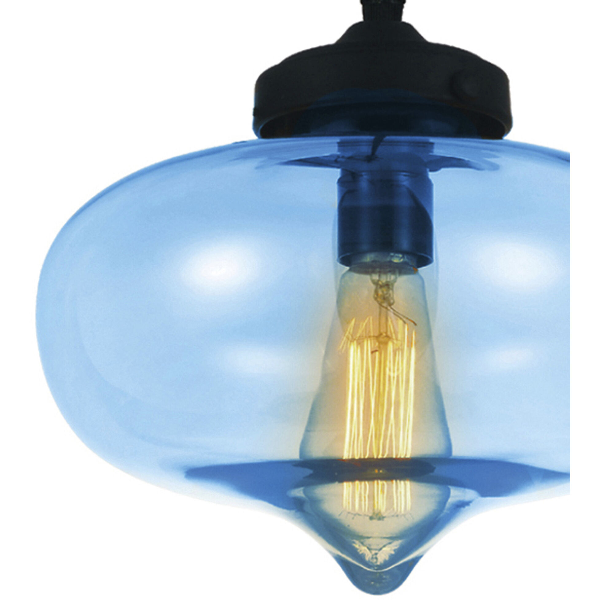 Glass 1 Light 11 inch Black Down Mini Pendant Ceiling Light