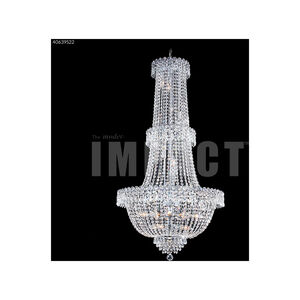 Imperial 20 Light 28 inch Silver Large Entry Crystal Chandelier Ceiling Light, Large