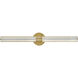 Georgette LED 32.25 inch Lacquered Brass Vanity Light Wall Light