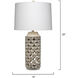 Flora 27.5 inch 150 watt White Washed Resin Table Lamp Portable Light