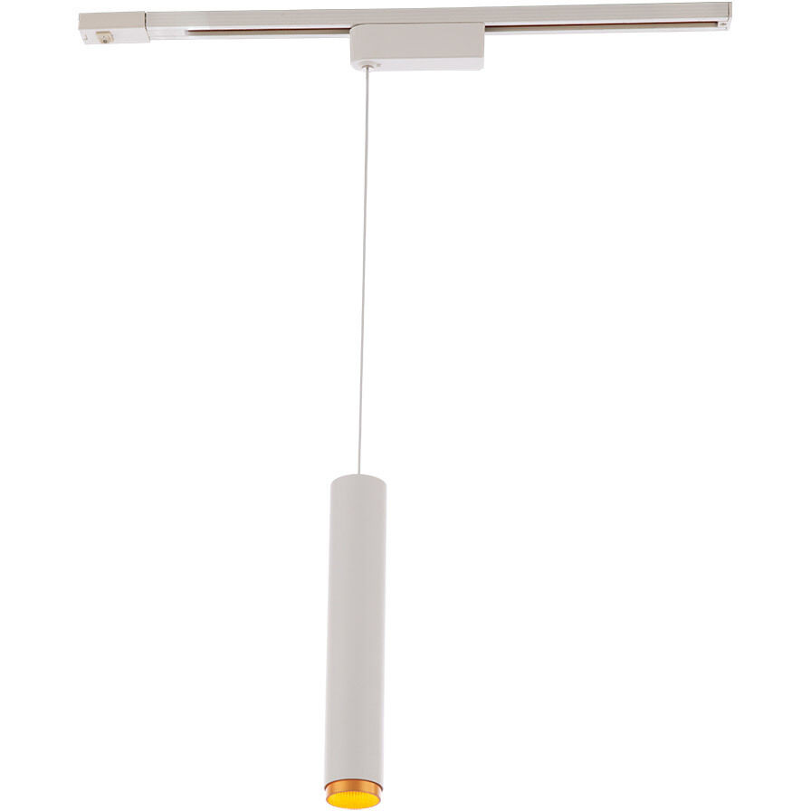 Silo Pendants 1 Light 120 White/Gold Track Head Ceiling Light in 2700K, J/J2 Track