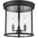 Thayer 3 Light 13 inch Matte Black Flush Mount Ceiling Light