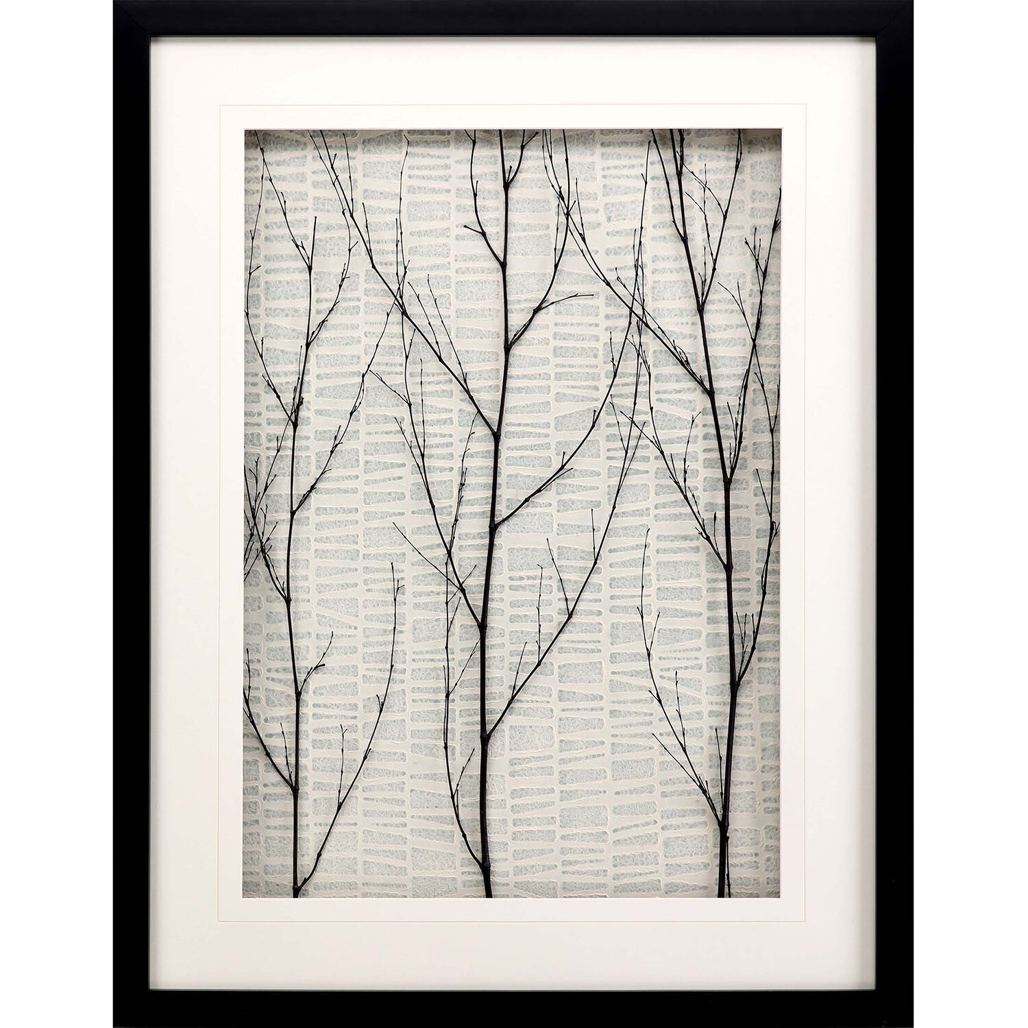 Naturals Beige and Black and Blue and Neutral Framed Art