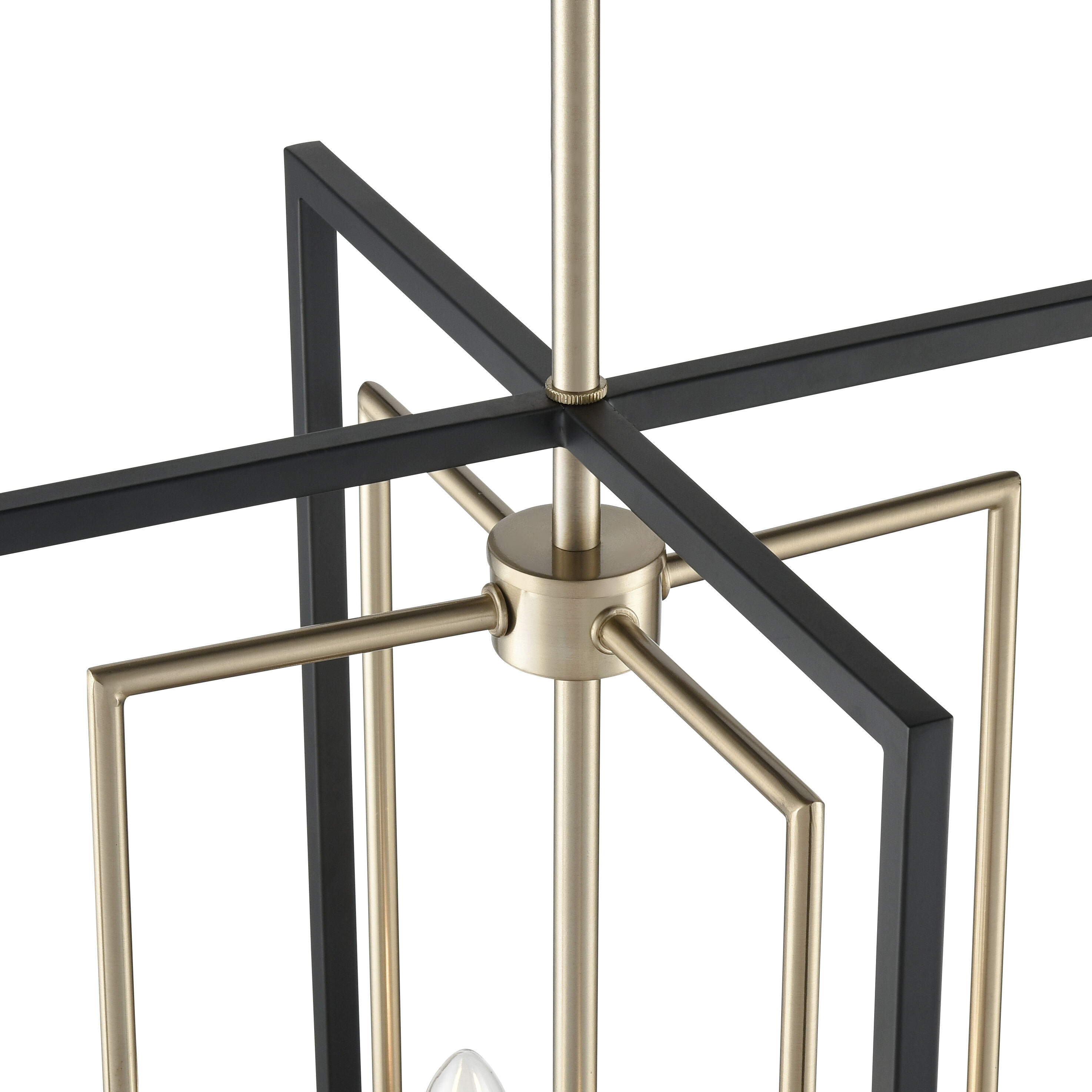 Noelle 4 Light 15 inch Matte Black/Modern Gold Pendant Ceiling Light