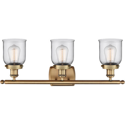 Ballston Small Bell LED 26 inch Brushed Brass Bath Vanity Light Wall Light in Clear Glass