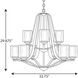 Kene 9 Light 32.75 inch Brushed Nickel Chandelier Ceiling Light