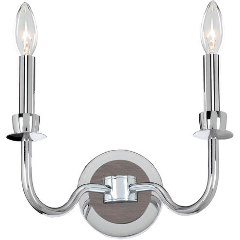 Sharlow 2 Light 11 inch Chrome Wall Sconce Wall Light