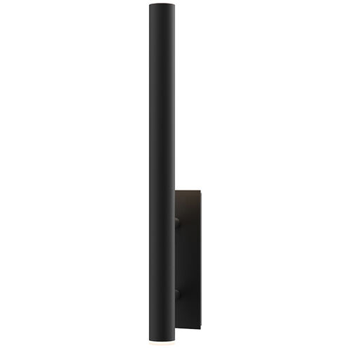 Flue LED 5 inch Textured Black Sconce Wall Light