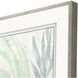 Swaying Seagrass Blue and Green and White Framed Art