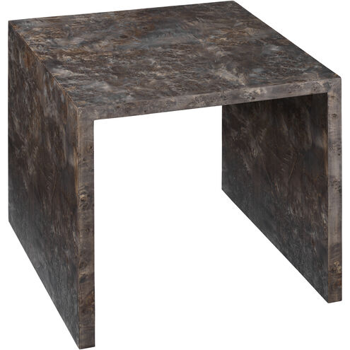 Bedford 22 X 22 inch Charcoal Burl Wood Nesting Tables, Set of 2